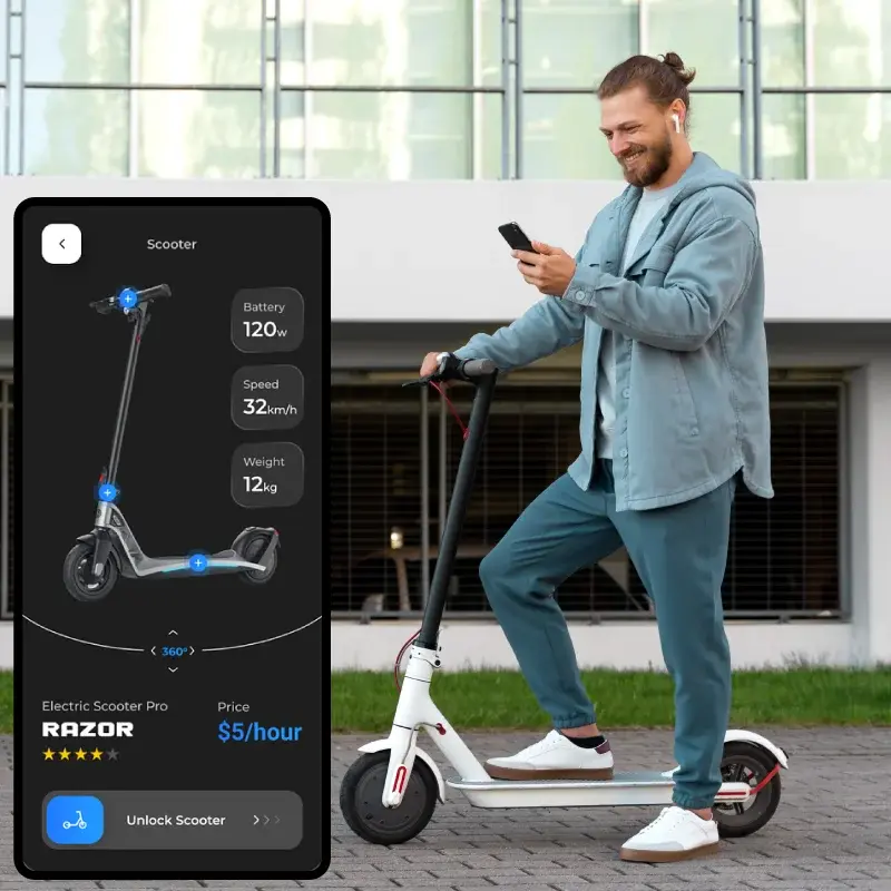 electric scooter booking app