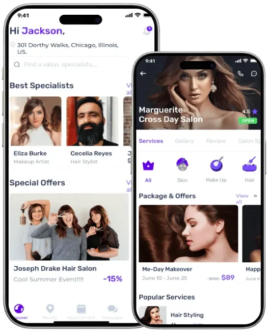 beauty and salon app development